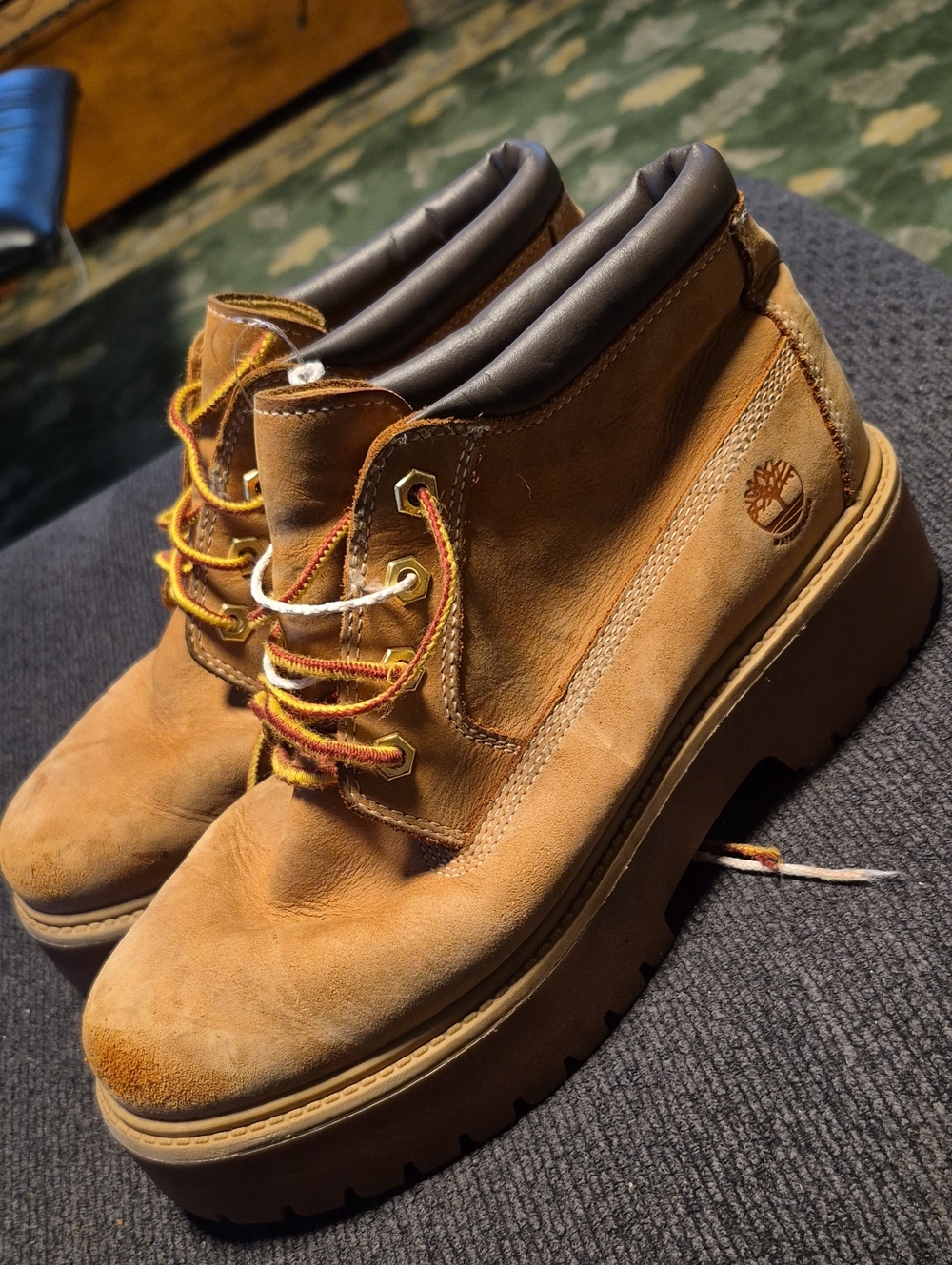 Timberland Wheat Nubuck Men’s Lace-Up Work Boots